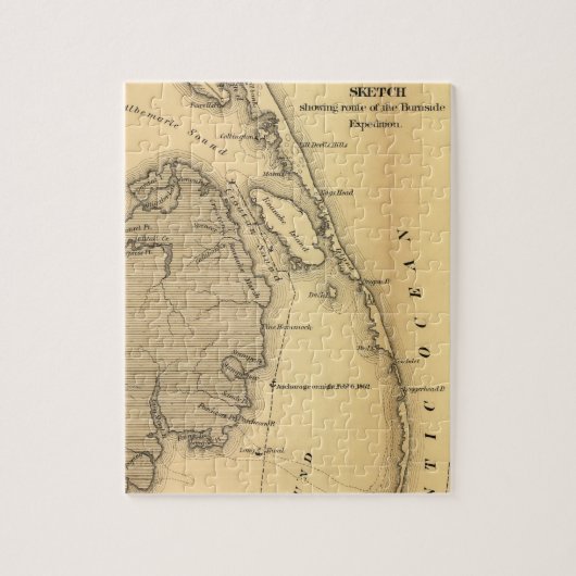  kaart van de buitenbanken (1862) legpuzzel (Verticaal)