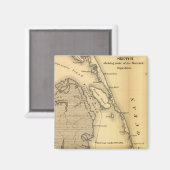 kaart van de buitenbanken (1862) magneet (Voorkant / Achterkant)