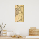  kaart van de buitenbanken (1862) poster (Keuken)