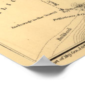  kaart van de buitenbanken (1862) poster (Hoek)