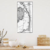  kaart van de buitenbanken (1862) poster (Keuken)