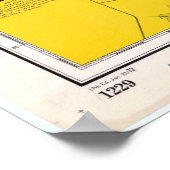  kaart van de buitenbanken (1972) poster (Hoek)