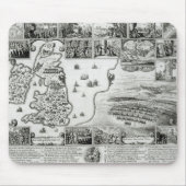 Kaart van de burgeroorlog in Engeland en een uitzi Muismat (Voorkant)