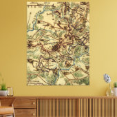 kaart van de burgeroorlog in Spotsylvania Virgini Canvas Afdruk (Insitu (Woonkamer))