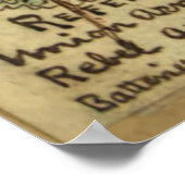  kaart van de burgeroorlog in Spotsylvania Virgini Poster (Hoek)