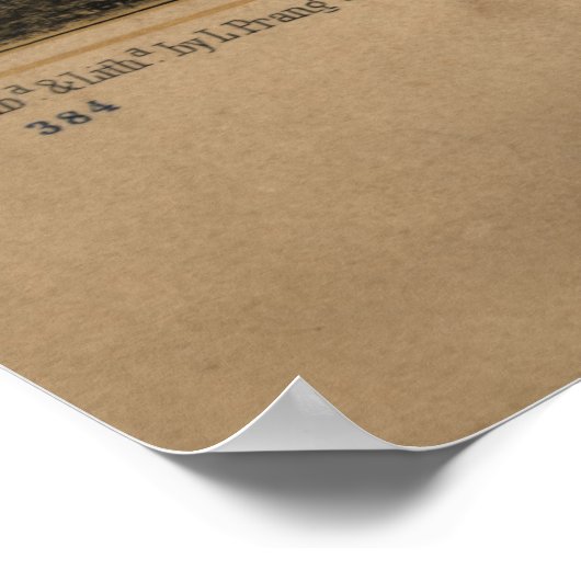  kaart van de burgeroorlog in Virginia en Maryland Poster (Hoek)