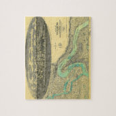 Kaart van de burgeroorlog van Vicksburg Mississipp Legpuzzel (Verticaal)