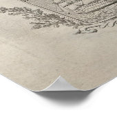  kaart van de buurlanden van Parijs (1836) Poster (Hoek)