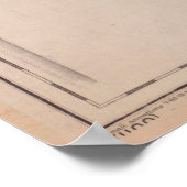  kaart van de Canarische Eilanden (1848) Poster (Hoek)