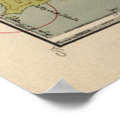  kaart van de Canarische Eilanden (1922) Poster (Hoek)