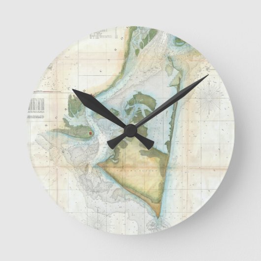  kaart van de Cape Fear (1857) Ronde Klok (Voorkant)