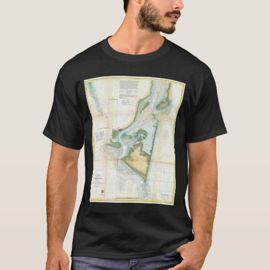 kaart van de Cape Fear (1857) T-shirt (Voorkant)
