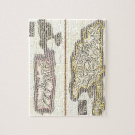 kaart van de Caribische eilanden (1815) Legpuzzel (Verticaal)