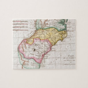  kaart van de Carolinas (1780) Legpuzzel