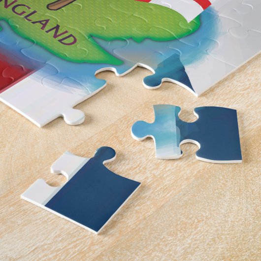 Kaart van de cartoon van de Britse eilanden Legpuzzel (Zijkant)