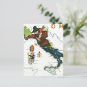  kaart van de Cartoon van Italië (Staand voorkant)