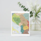 Kaart van de Centraal-Balkanregio (Staand voorkant)