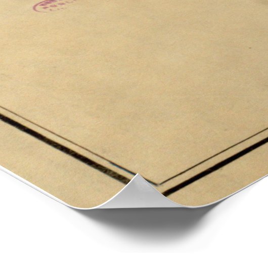 kaart van de Charles (1894) Poster (Hoek)