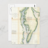  kaart van de Chesapeake Bay (Voorkant / Achterkant)
