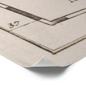  kaart van de Chesapeake Bay (1681) Poster (Hoek)