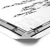  kaart van de Chesapeake Bay (1719) BW Poster (Hoek)