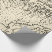  kaart van de Chesapeake Bay (1752) Cadeaupapier (Hoek)