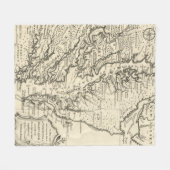  kaart van de Chesapeake Bay (1752) Fleece Deken (Voorkant (Horizontaal))