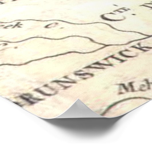  kaart van de Chesapeake Bay(1778) 2 Poster (Hoek)