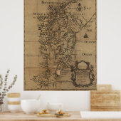  kaart van de Chesapeake Bay (1778) Poster (Keuken)