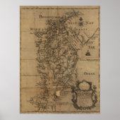  kaart van de Chesapeake Bay (1778) Poster (Voorkant)