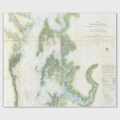  kaart van de Chesapeake Bay (1857) Cadeaupapier (Vlak)