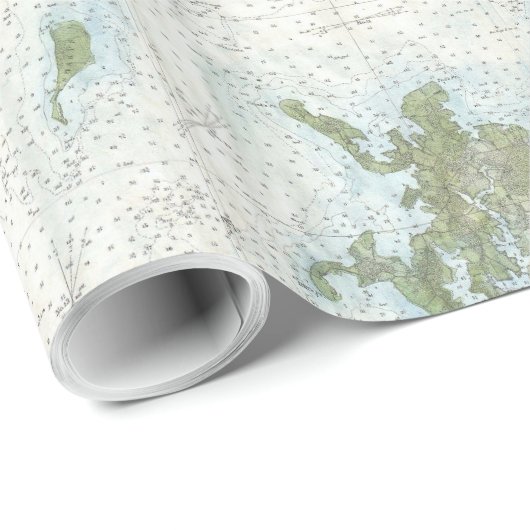  kaart van de Chesapeake Bay (1857) Cadeaupapier (Rol Hoek)