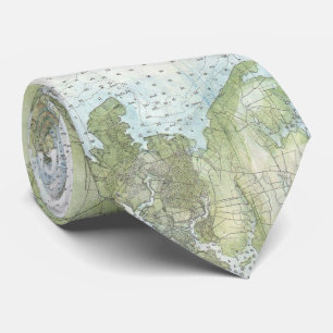  kaart van de Chesapeake Bay (1857) Stropdas