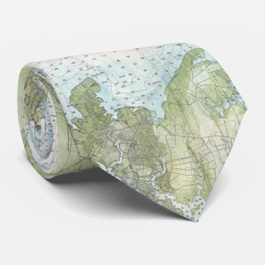  kaart van de Chesapeake Bay (1857) Stropdas (Opgerold)