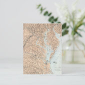 kaart van de Chesapeake Bay (1861) (Staand voorkant)