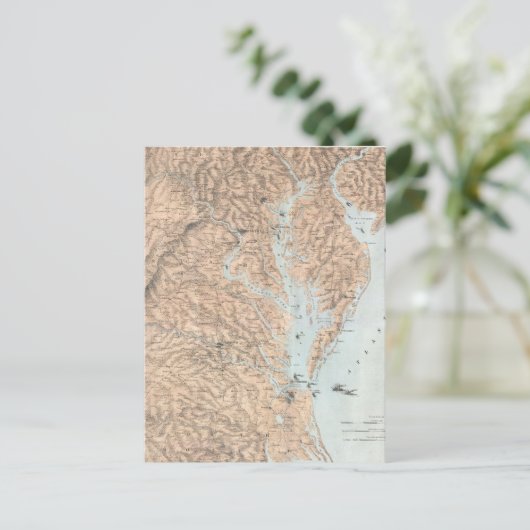  kaart van de Chesapeake Bay (1861) (Staand voorkant)