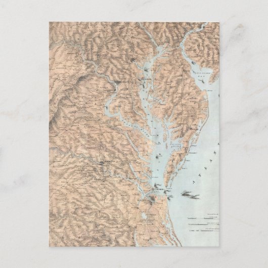 kaart van de Chesapeake Bay (1861) (Voorkant)