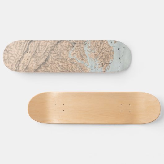  kaart van de Chesapeake Bay (1861) Skateboard (Horizontaal)