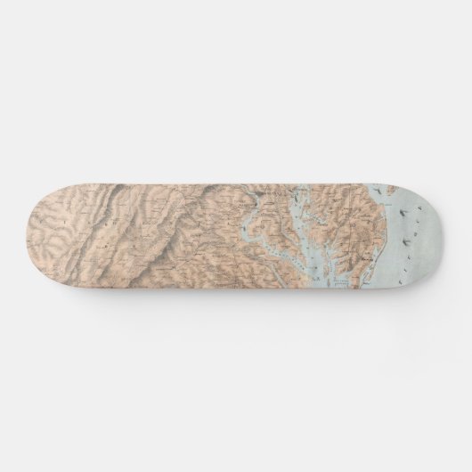  kaart van de Chesapeake Bay (1861) Skateboard (Horizontaal)