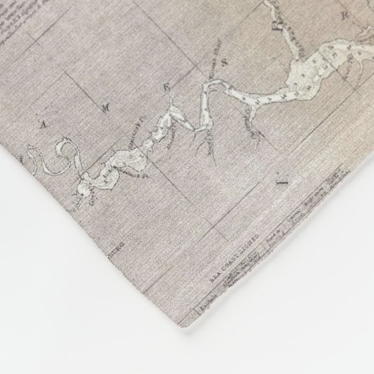  kaart van de Chesapeake Bay (1866) Fleece Deken (Hoek)