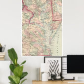  kaart van de Chesapeake Bay (1875) Poster (Thuiskantoor)