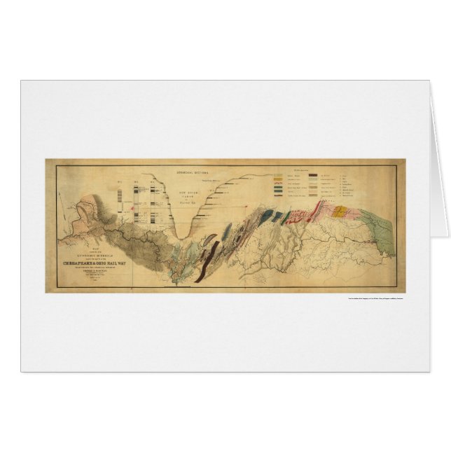 Kaart van de Chesapeake & Ohio Railroad 1872 (Voorkant Horizontaal)