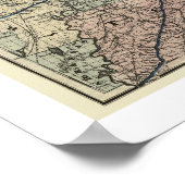 Kaart van de Chesapeake & Ohio Railroad 1873 Poster (Hoek)