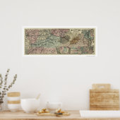 Kaart van de Chesapeake & Ohio Railroad 1873 Poster (Keuken)