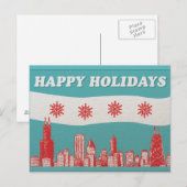 Kaart van de Chicago Holiday Post (Voorkant / Achterkant)