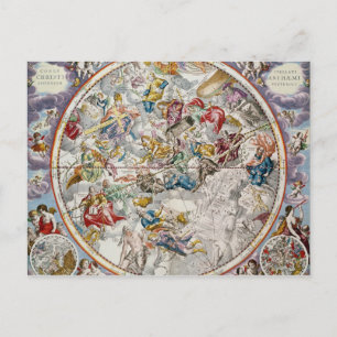 Kaart van de Christelijke constellaties zoals afge