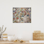 Kaart van de Christelijke constellaties zoals afge Poster (Keuken)