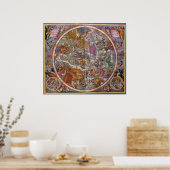 Kaart van de Christelijke Constellaties, Zuidelijk Poster (Keuken)