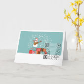 Kaart van de Code van de groet QR 7 " x5 " (Gele Bloem)