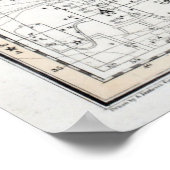 Kaart van de constellaties Bord XXIII Poster (Hoek)